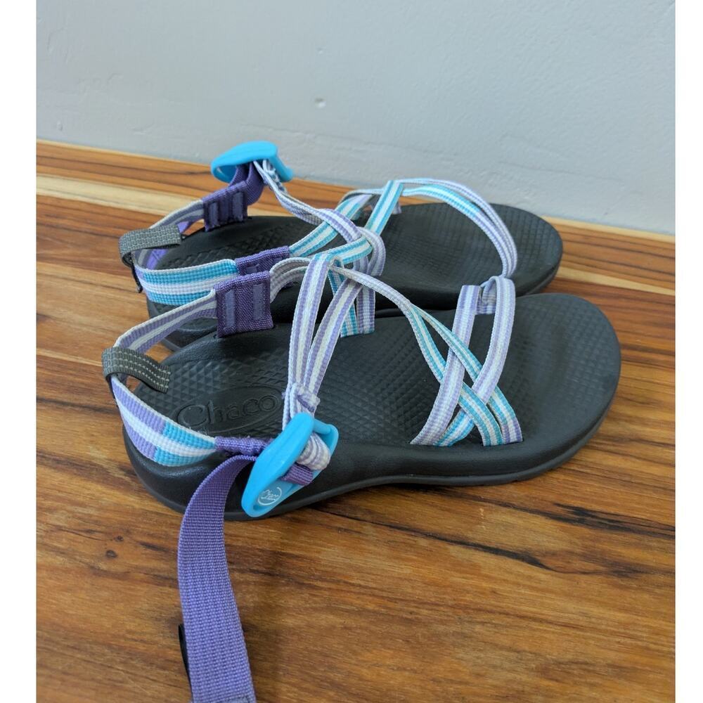 Chaco Kids Sandals Size 3 Strappy Blue Purple Outdoors Summer Water Shoes - Picture 6 of 7
